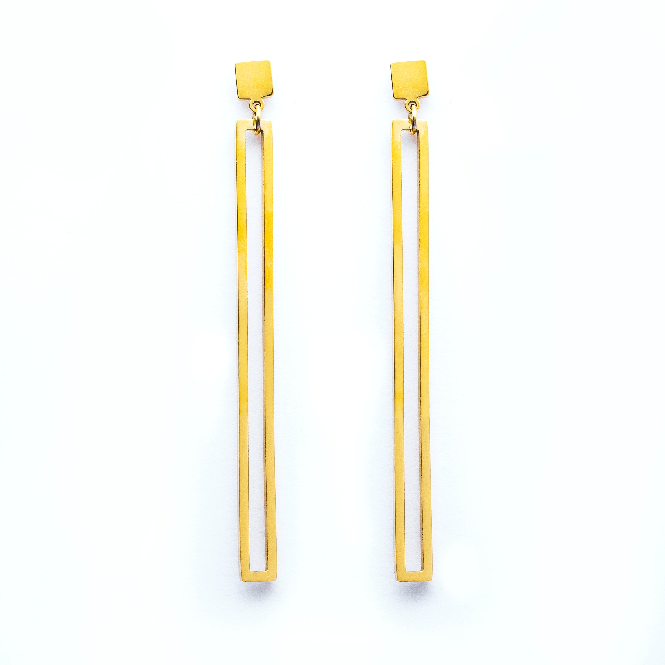 Pendientes Largos Rectangular