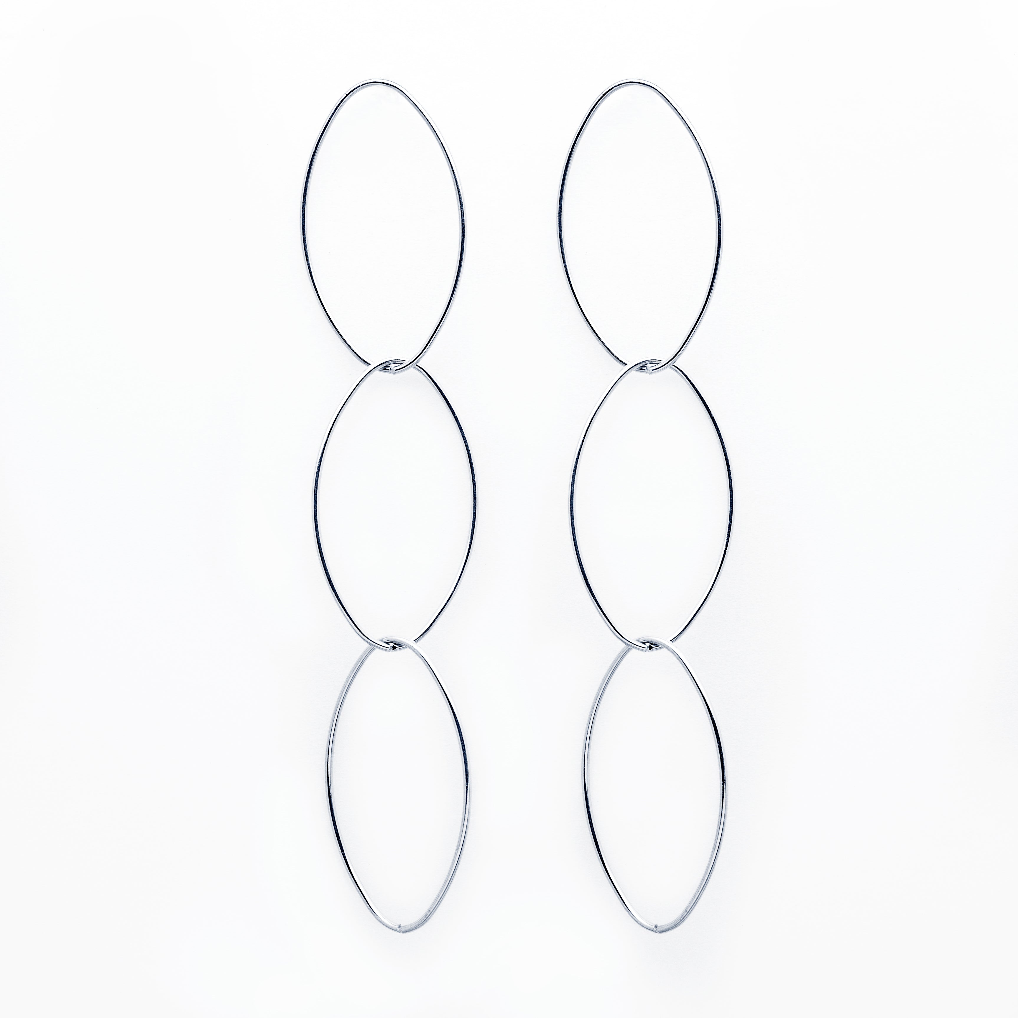 Pendientes Oval Triple
