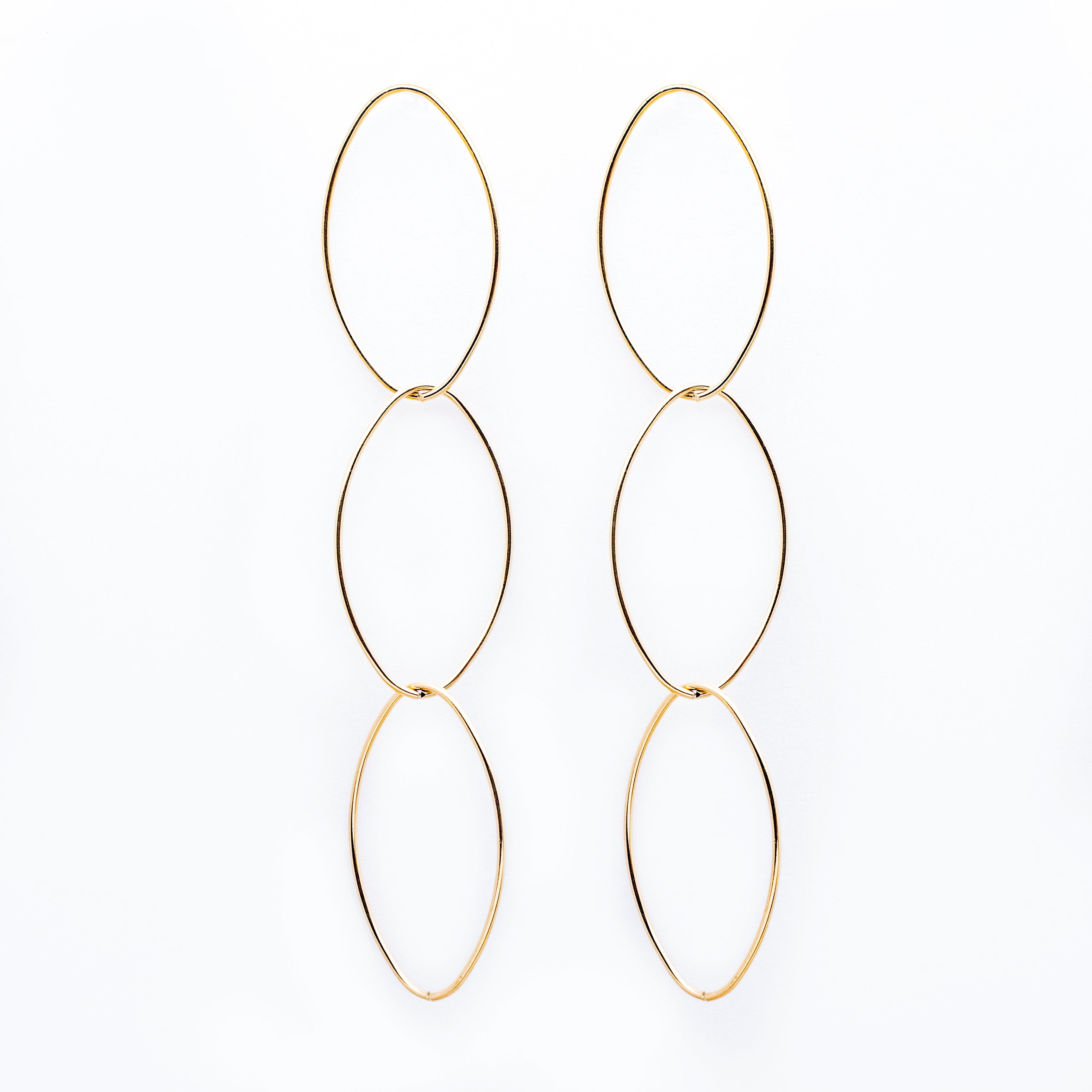 Pendientes Oval Triple