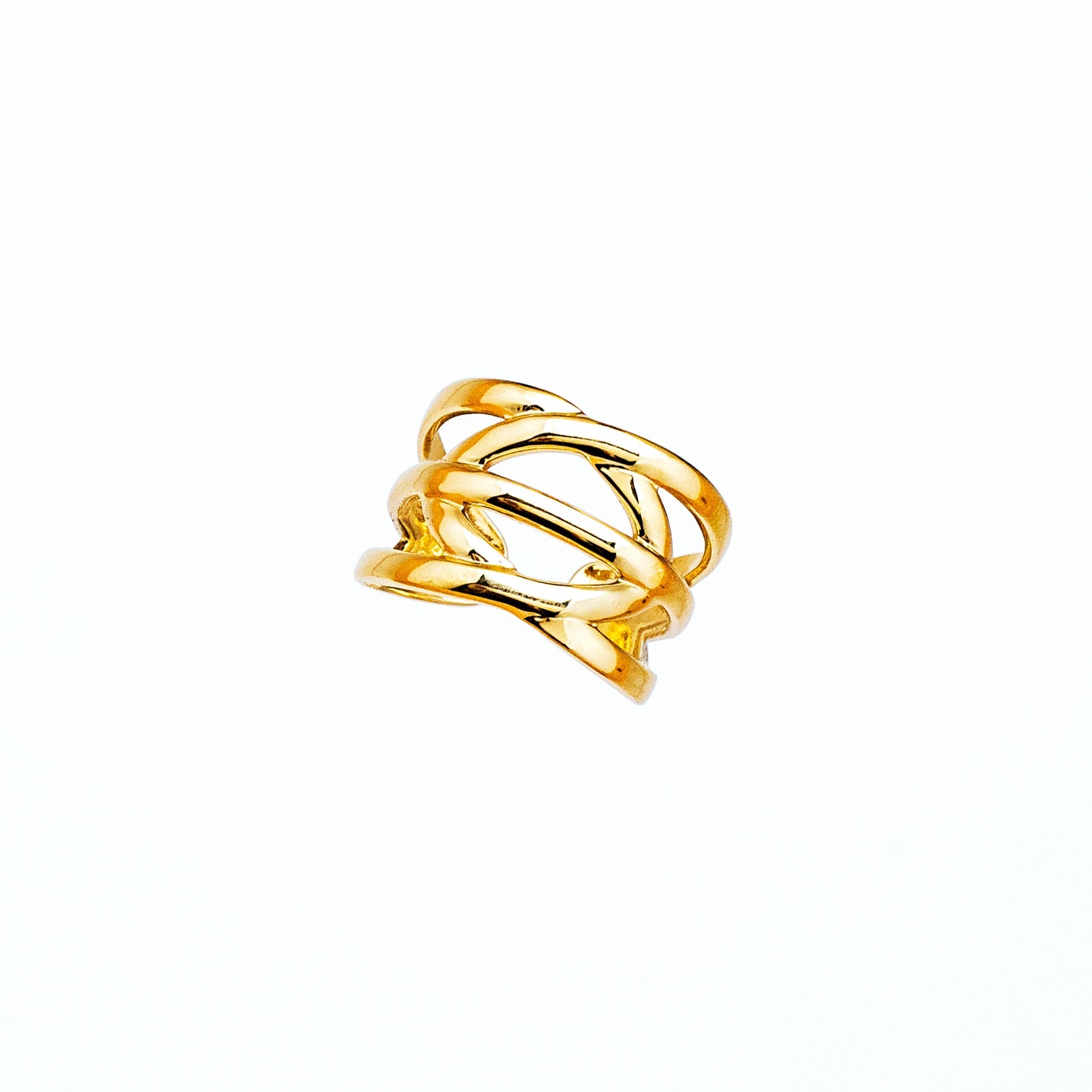 Anillo Acero Cintas Enlazadas