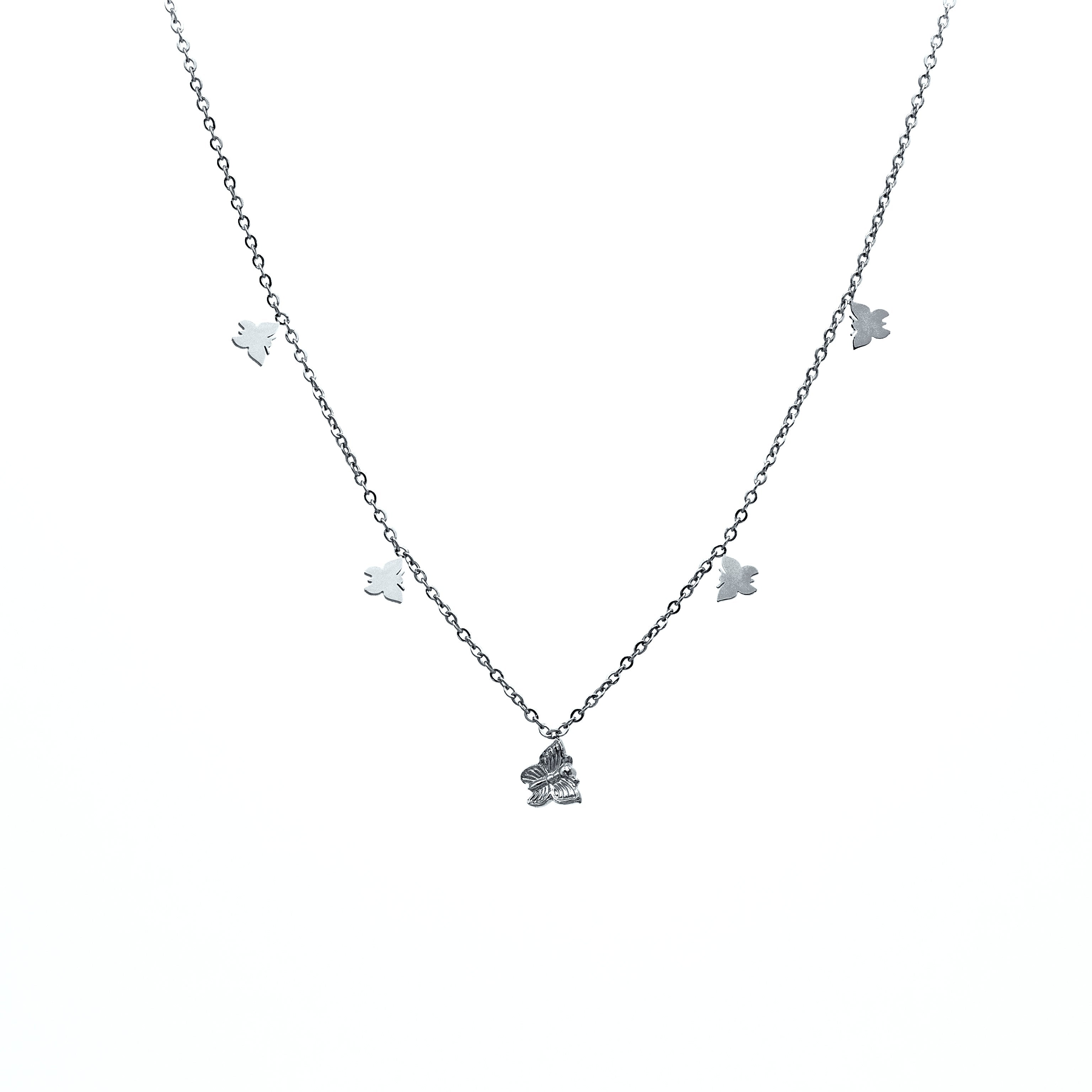 Choker Acero Mariposas