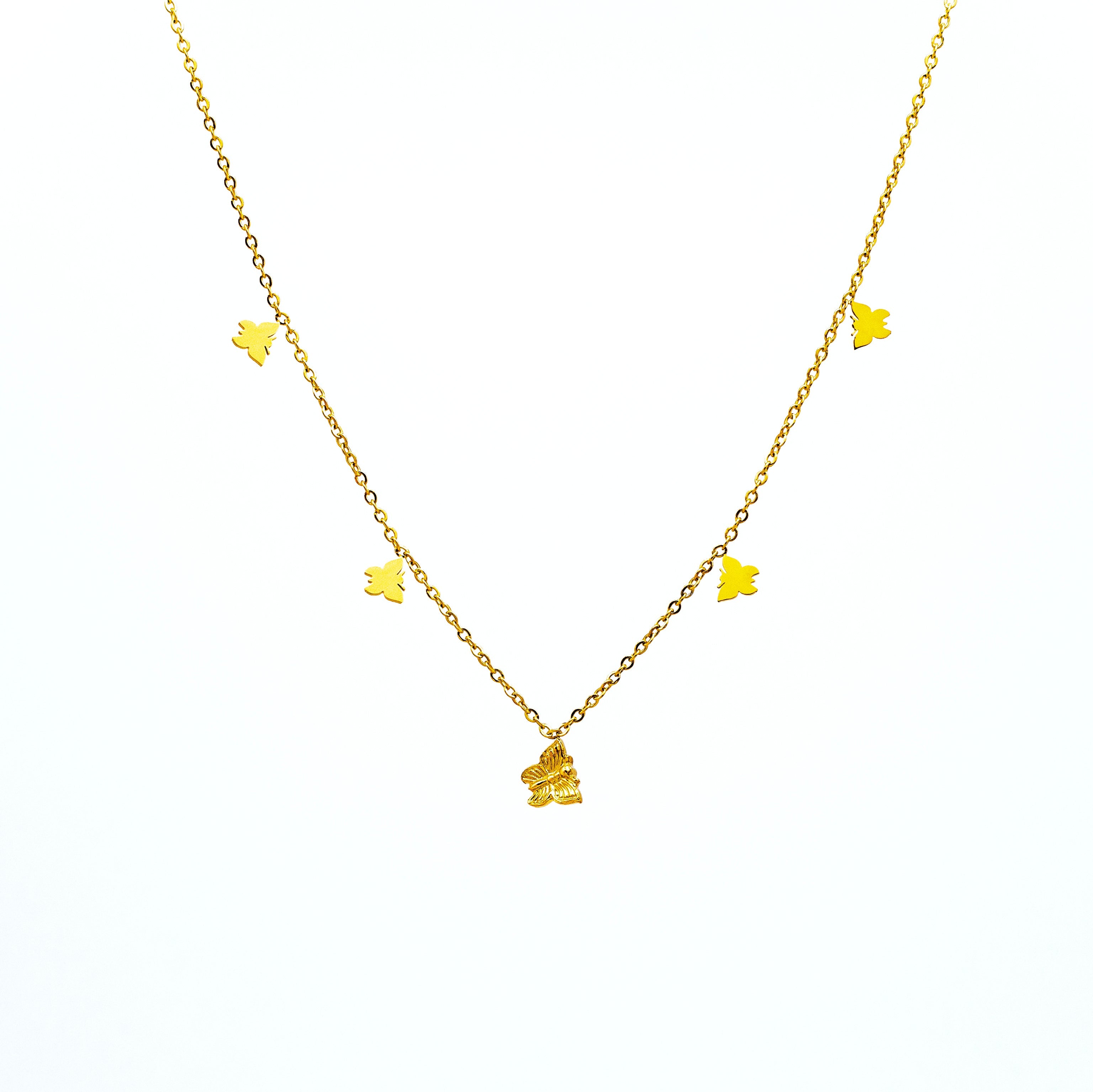 Choker Acero Mariposas
