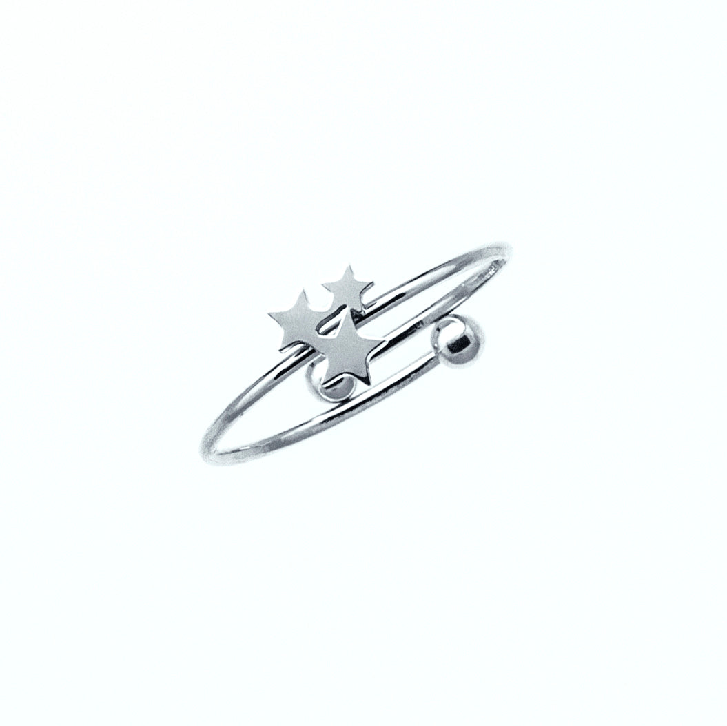 Anillo Fino Tres Estrellitas