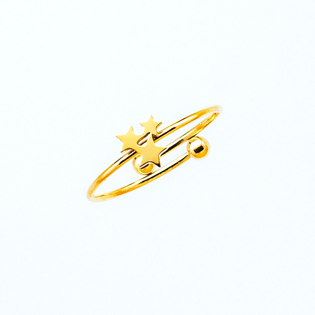 Anillo Fino Tres Estrellitas
