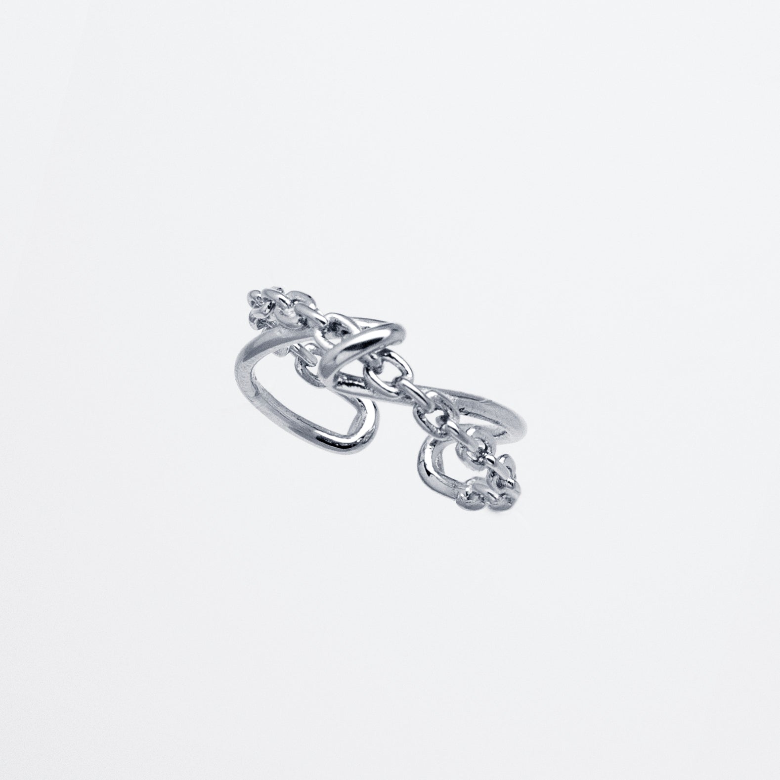 Anillo Acero Cadena Entrelazada