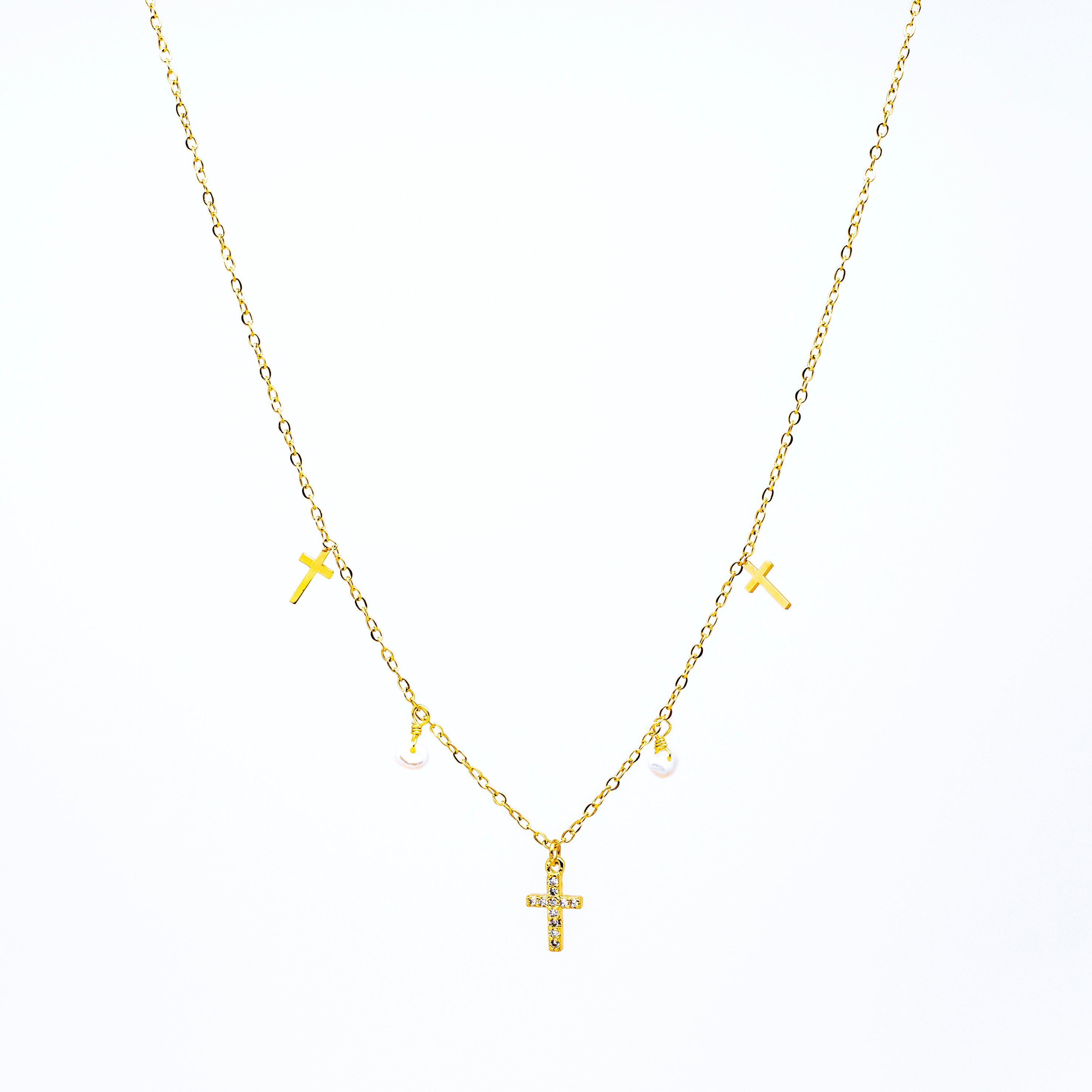 Choker Acero Cruces