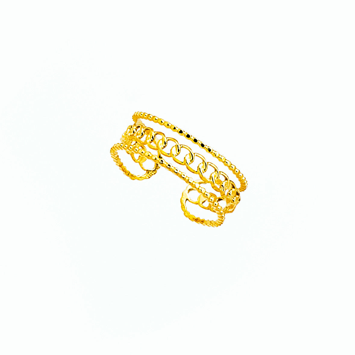 Anillo Acero Cadena Central