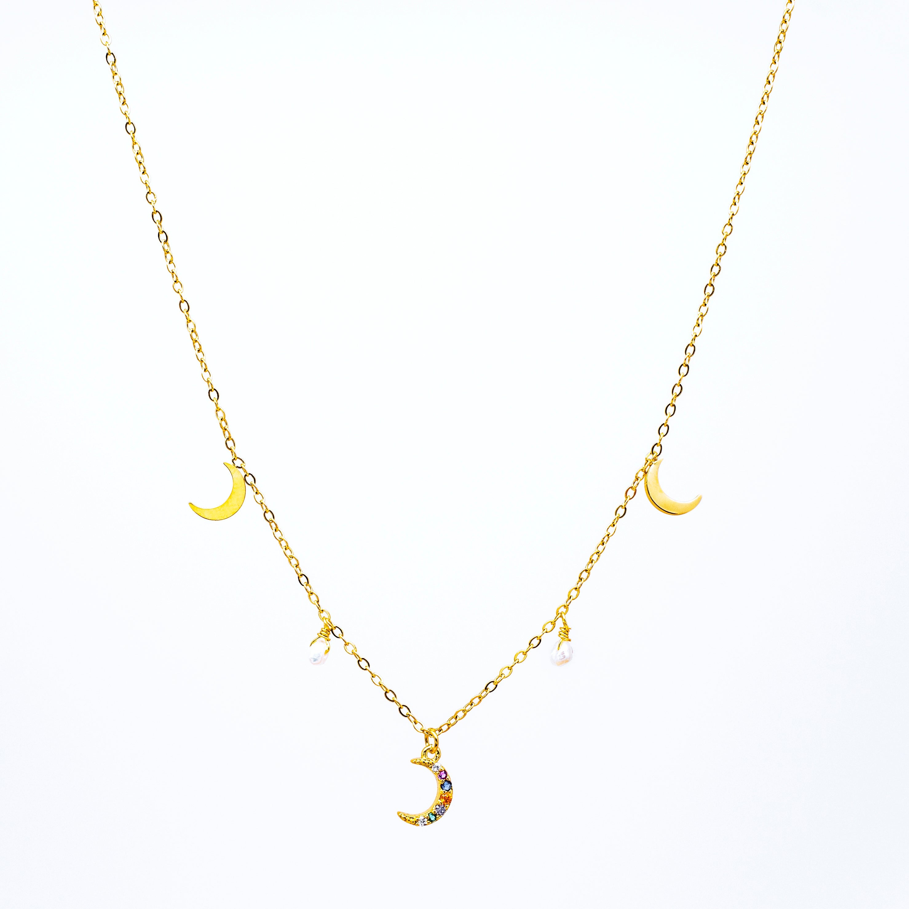 Choker Acero Luna Brillante