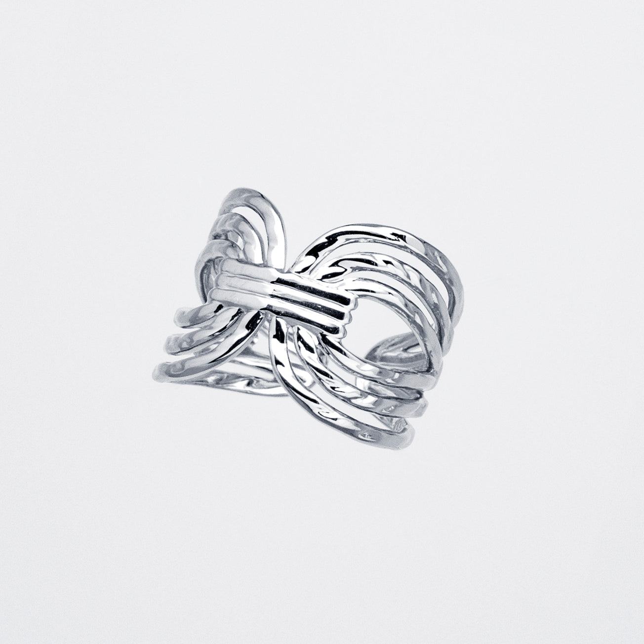 Anillo Acero Entrelazado