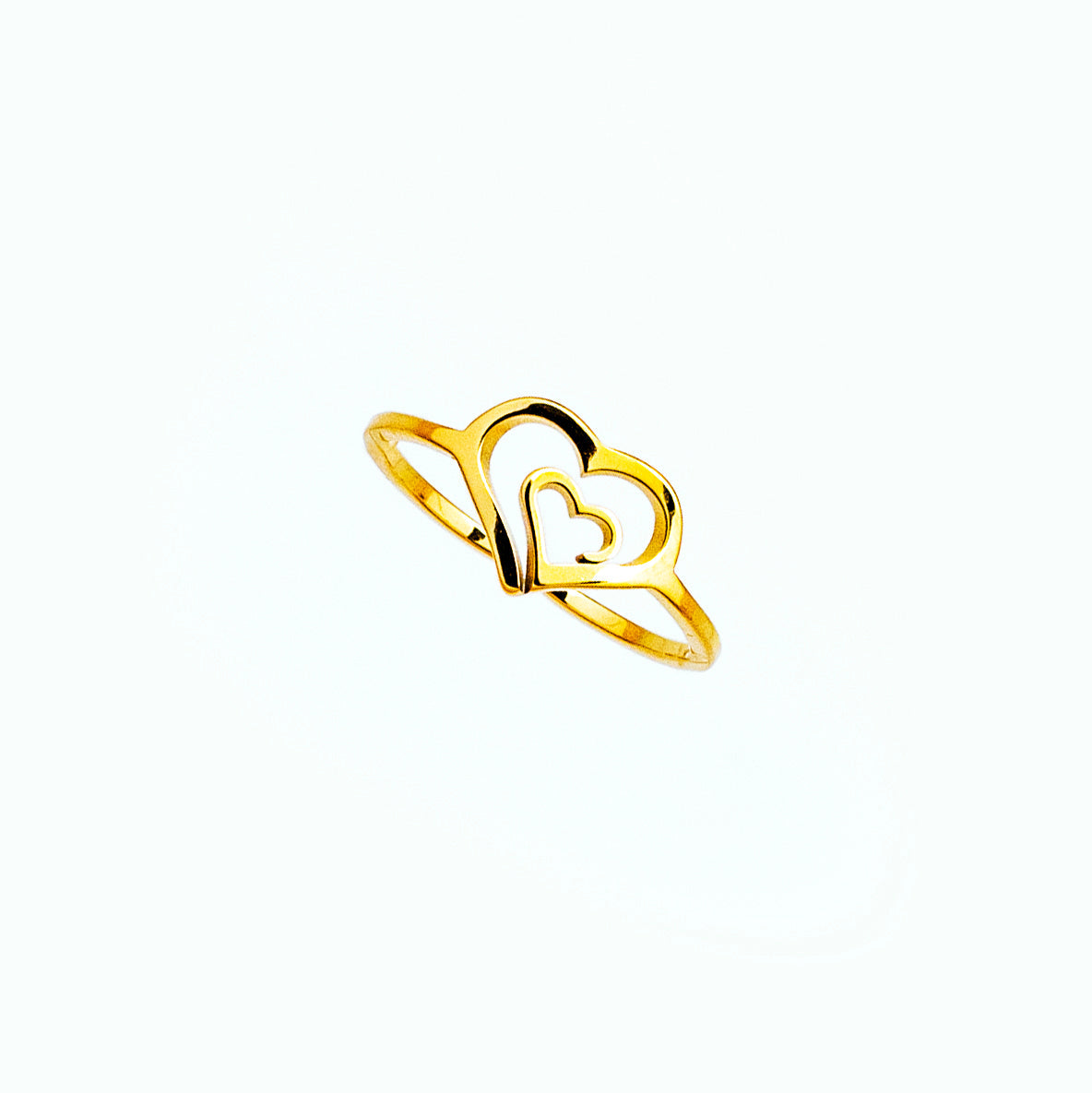 Anillo Acero Espiral de Corazones