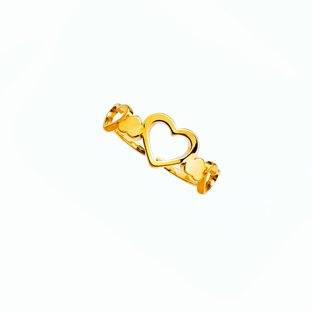 Anillo Acero Corazones